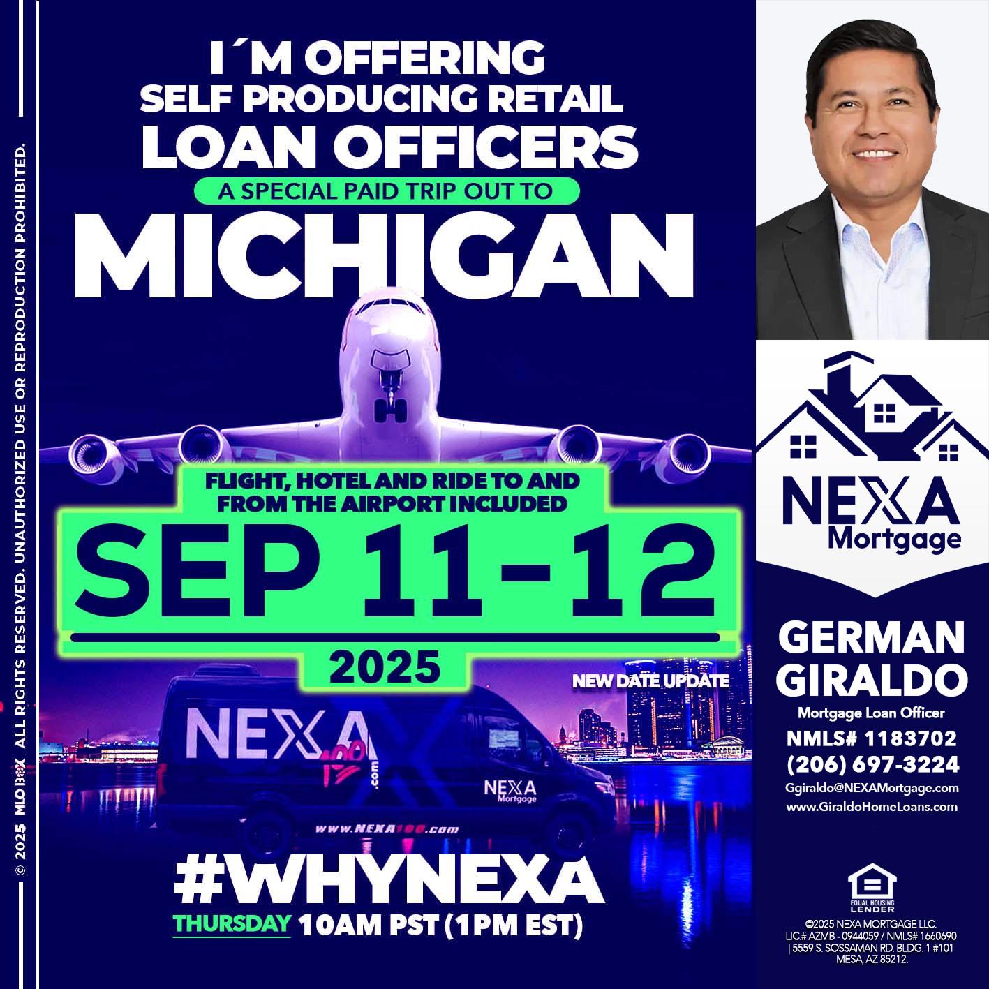 MICHIGAN TRIP - German Giraldo -Mortgage Loan Officer