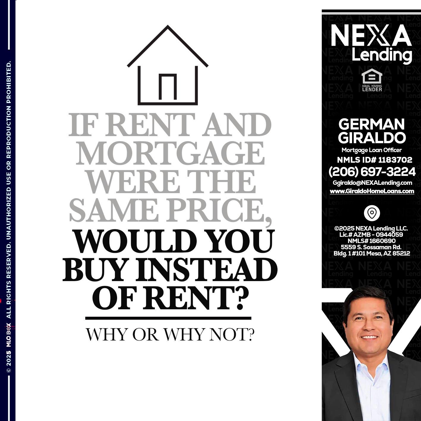 IF RENT - German Giraldo -Mortgage Loan Officer
