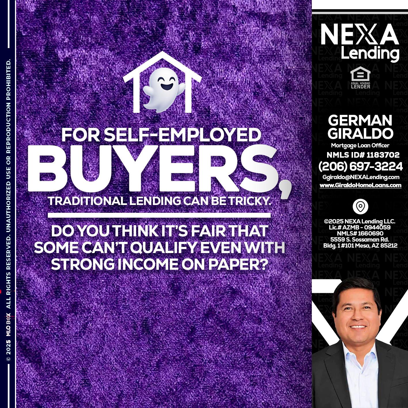 for self employed - German Giraldo -Mortgage Loan Officer