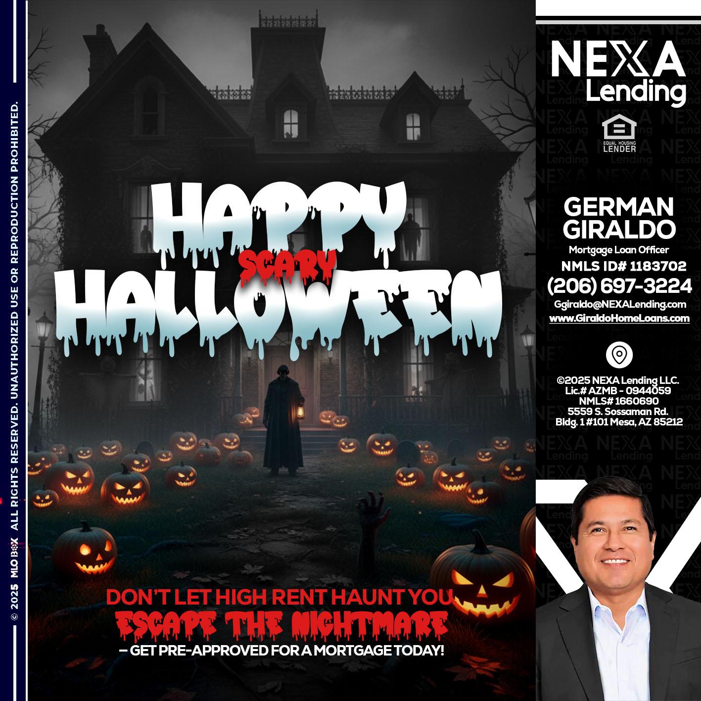 HAPPY HALLOWEEN - German Giraldo -Mortgage Loan Officer