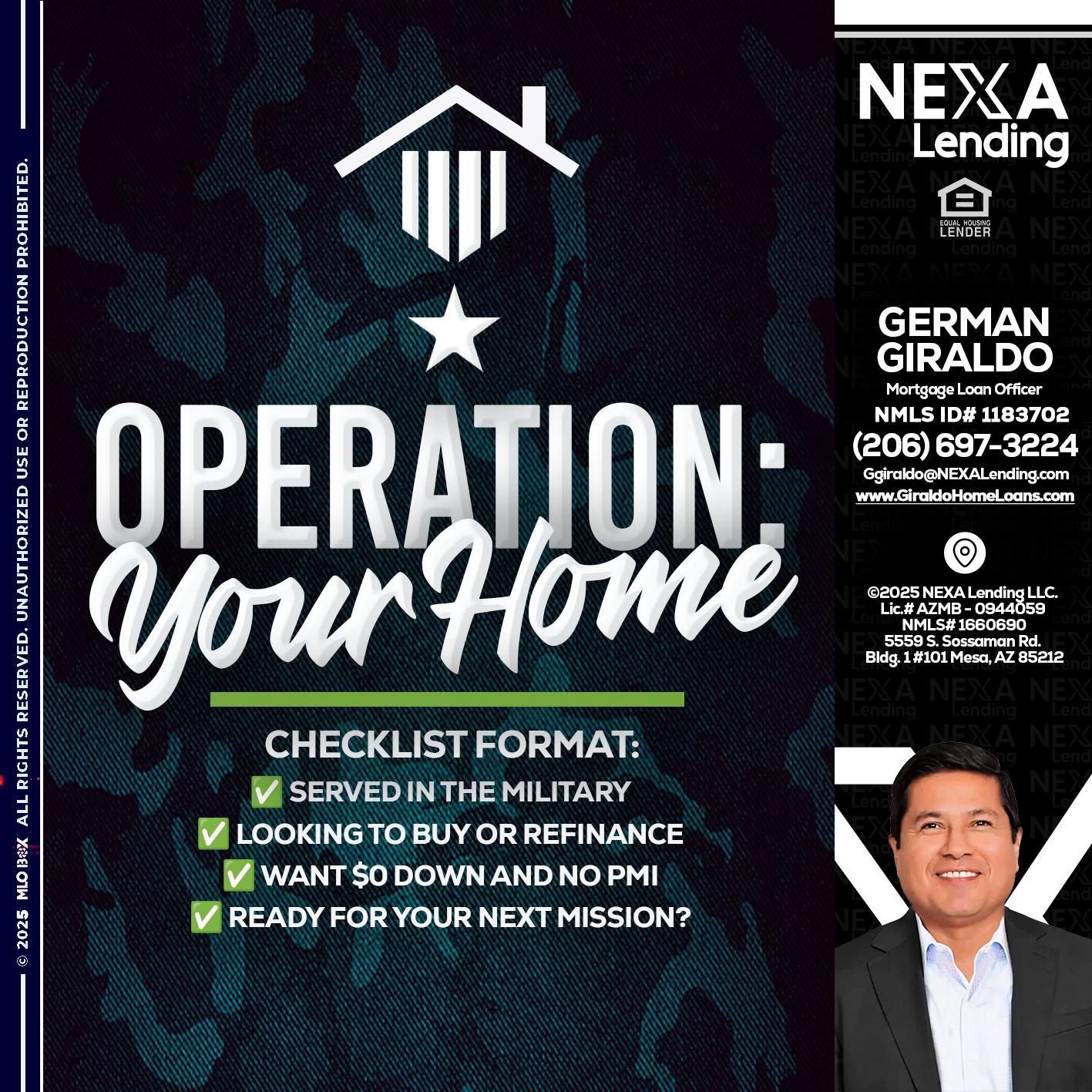 OPERATION YOUR HOME - German Giraldo -Mortgage Loan Officer