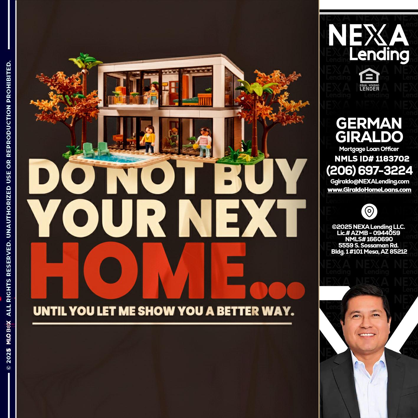 DO NOT BUY - German Giraldo -Mortgage Loan Officer