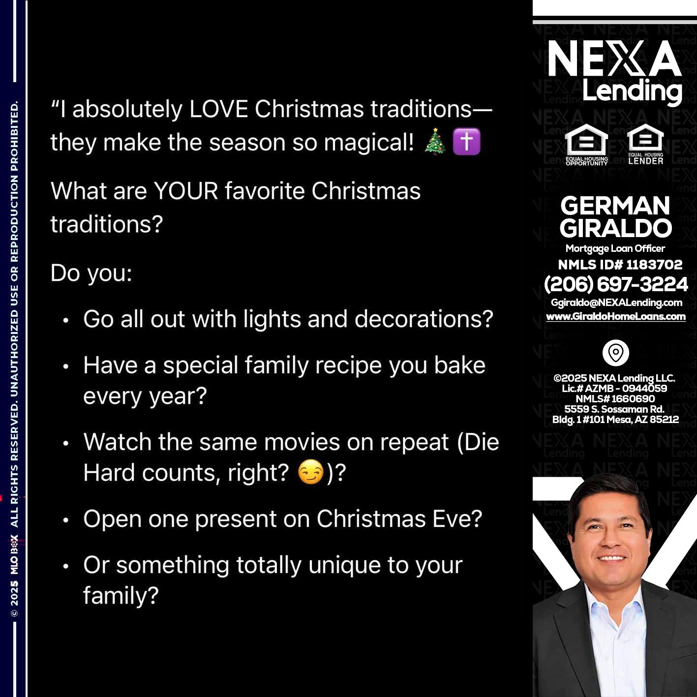 I love christmas - German Giraldo -Mortgage Loan Officer