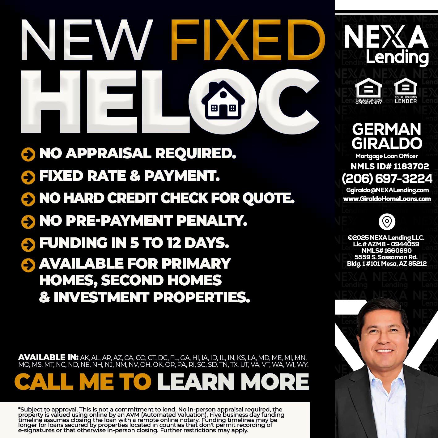 HELOC - German Giraldo -Mortgage Loan Officer