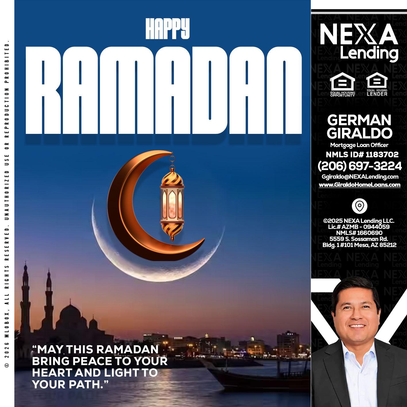 RAMADAN - German Giraldo -Mortgage Loan Officer