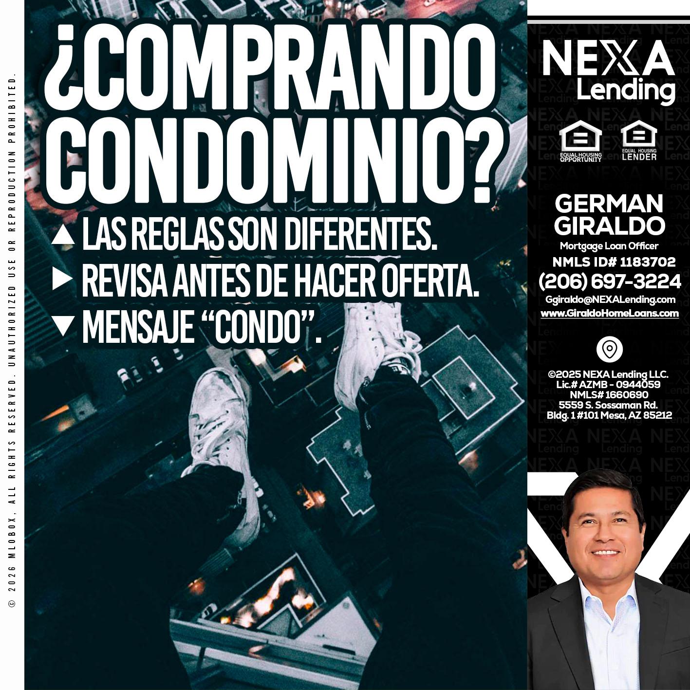 COMPRANDO CONDOMINIO? - German Giraldo -Mortgage Loan Officer