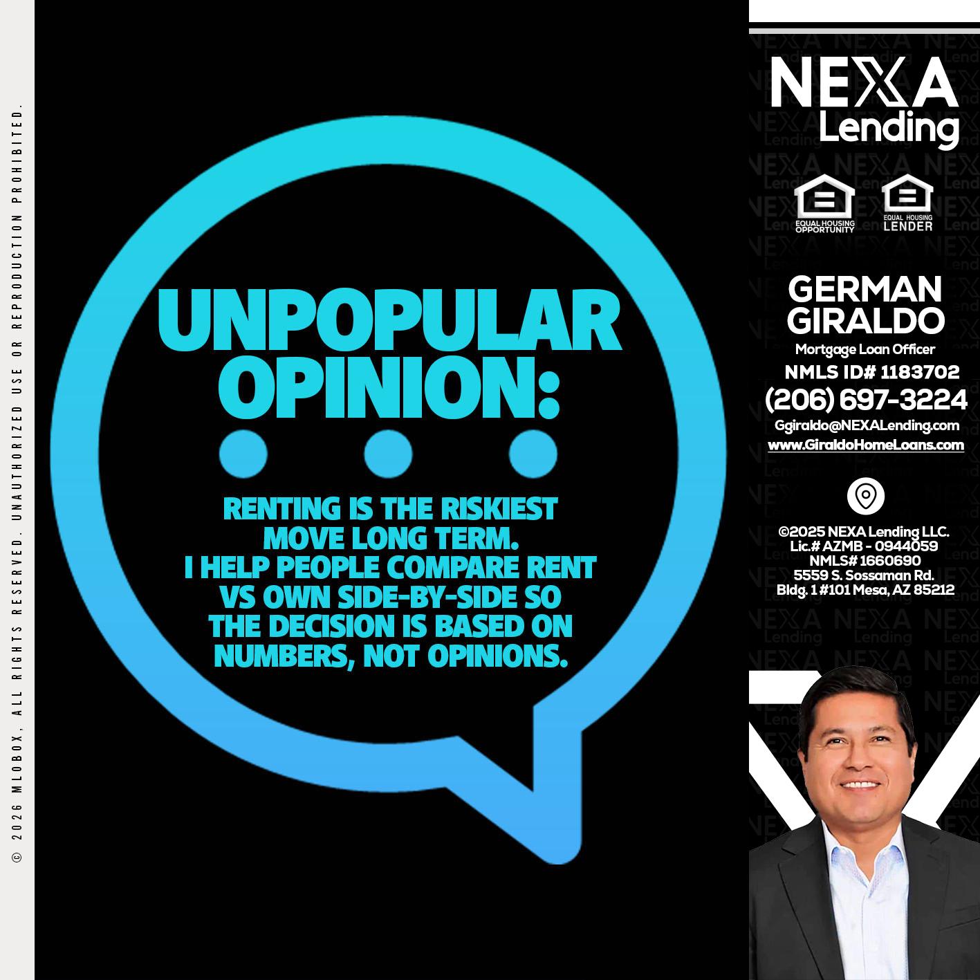 unpopular opinion - German Giraldo -Mortgage Loan Officer