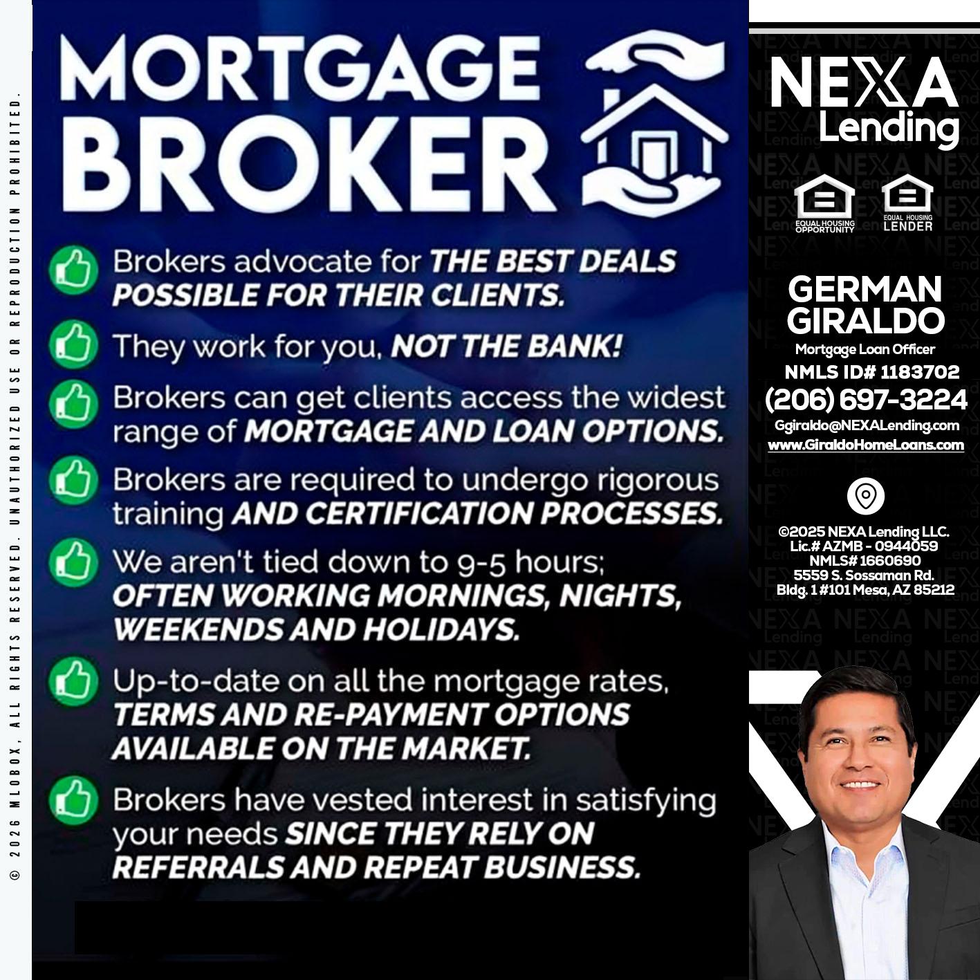 MORTGAGE BROKER - German Giraldo -Mortgage Loan Officer