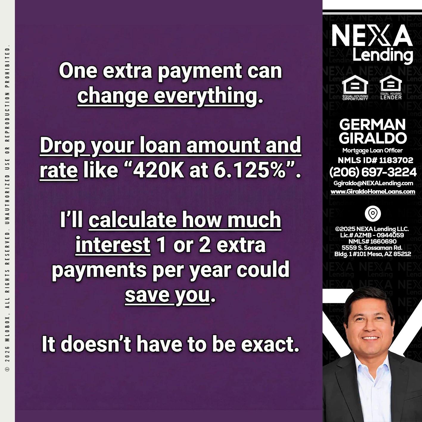 ONE EXTRA - German Giraldo -Mortgage Loan Officer