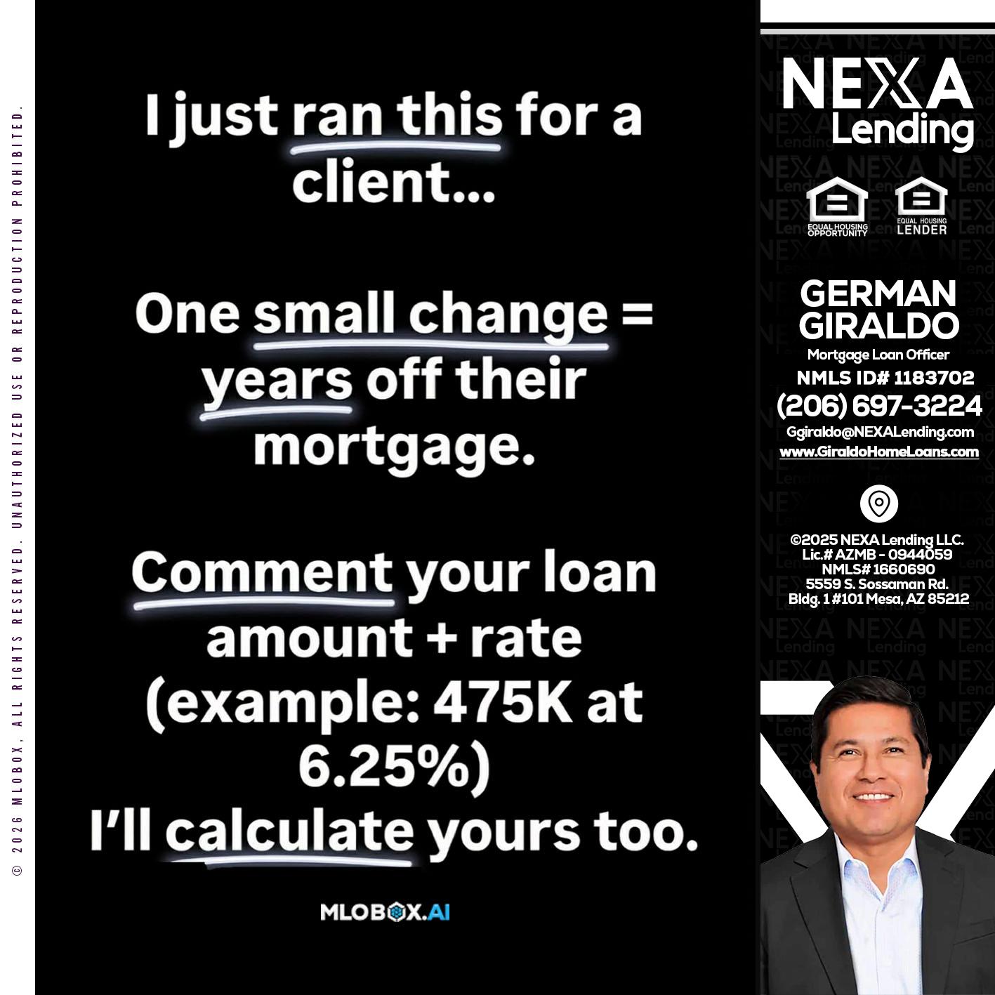 I JUST RAN - German Giraldo -Mortgage Loan Officer