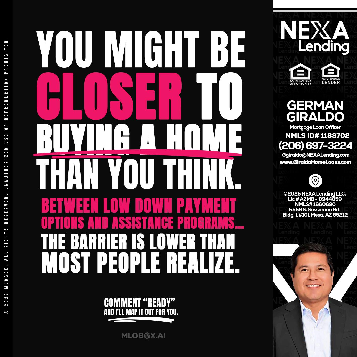 YOU MIGHT BE - German Giraldo -Mortgage Loan Officer