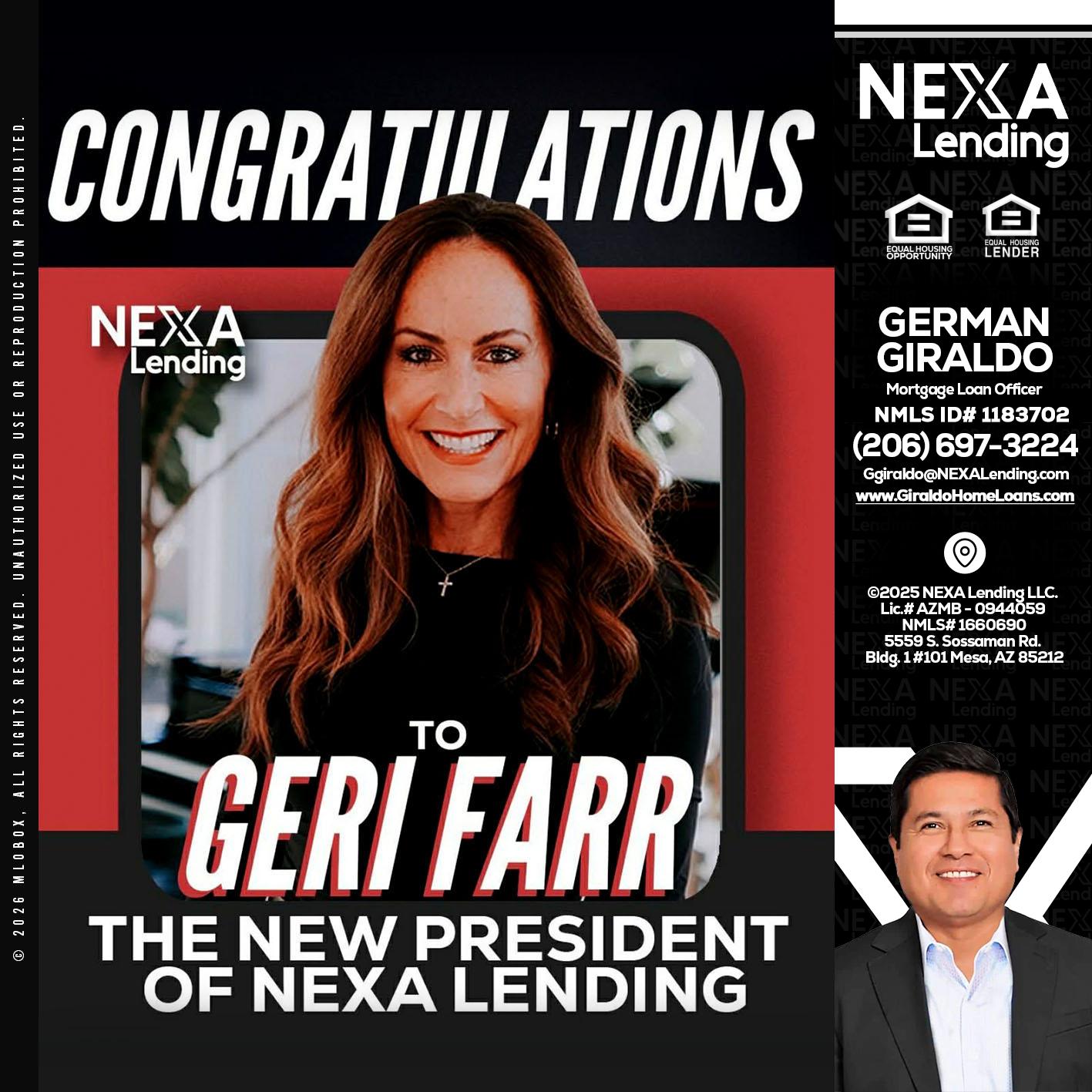 CONGRATULATIONS - German Giraldo -Mortgage Loan Officer