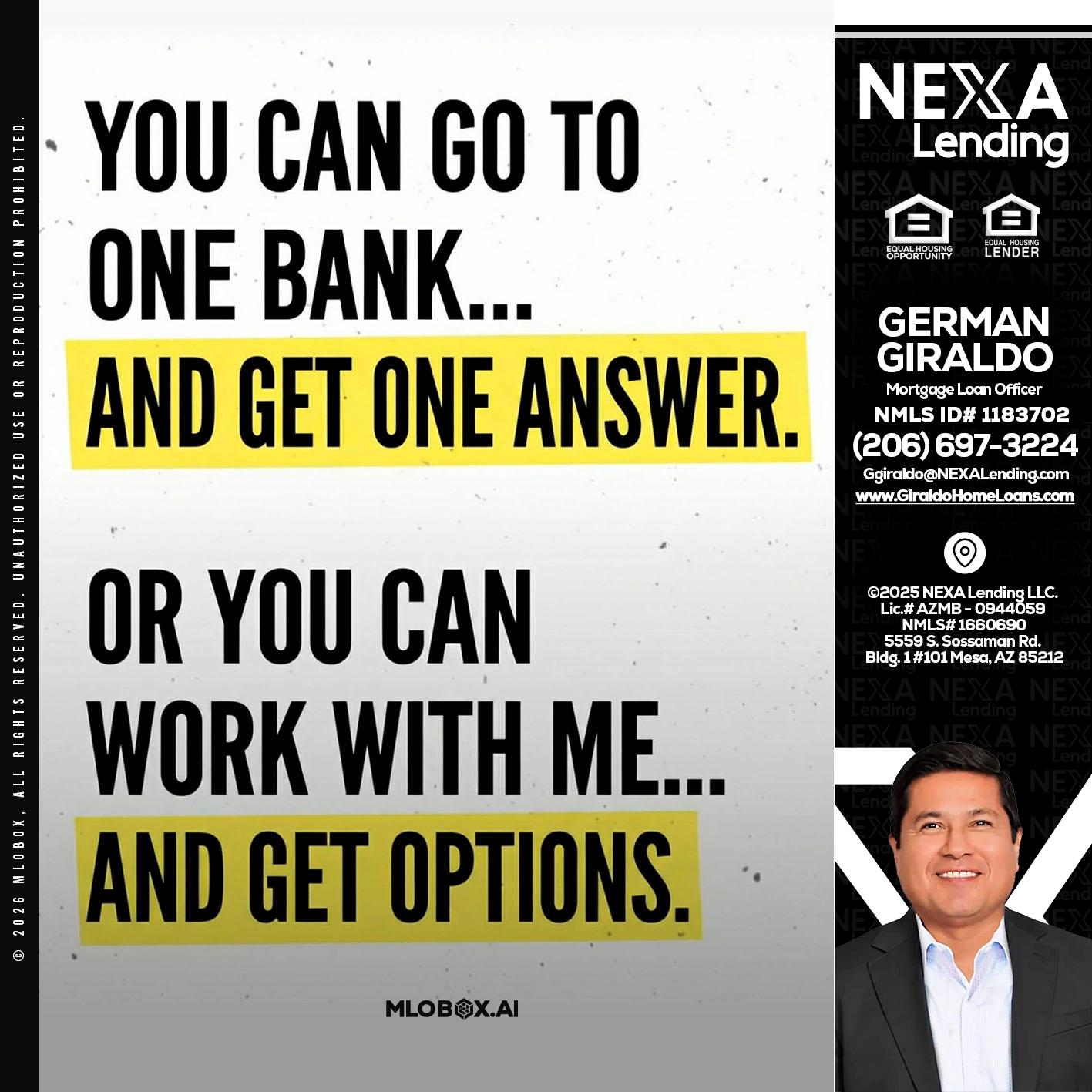 YOU CAN GO TO - German Giraldo -Mortgage Loan Officer