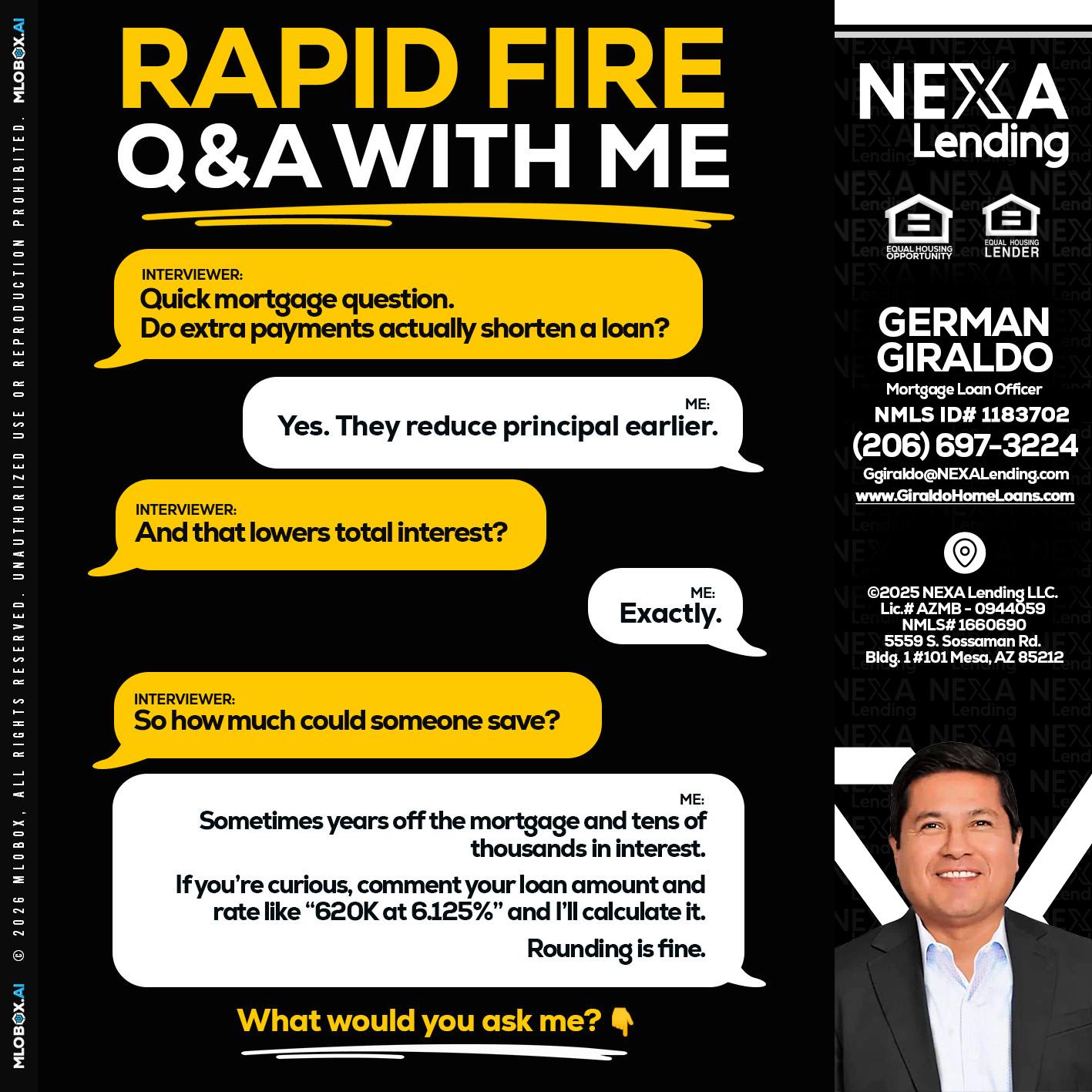 RAPID FIRE QA - German Giraldo -Mortgage Loan Officer