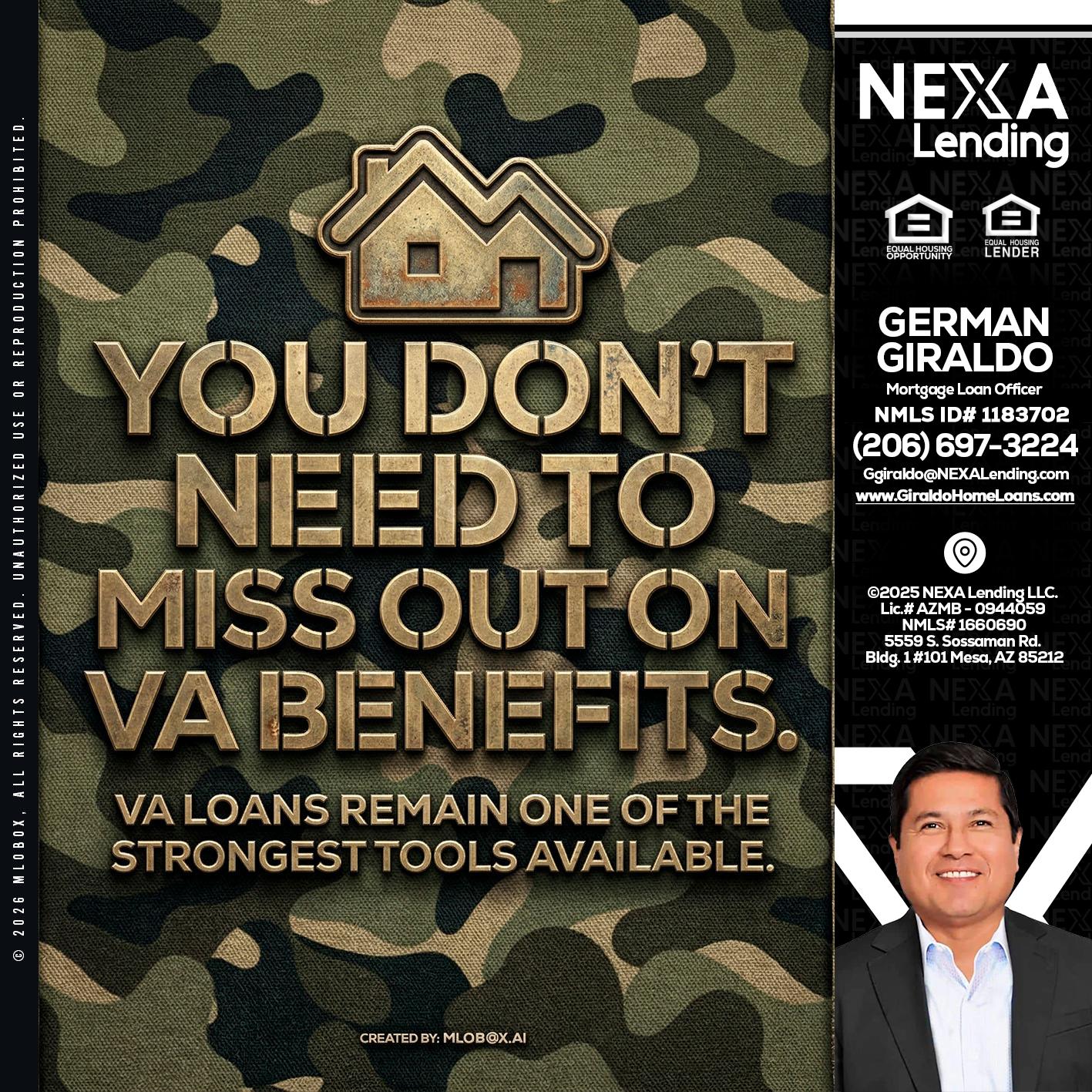 you don't need - German Giraldo -Mortgage Loan Officer