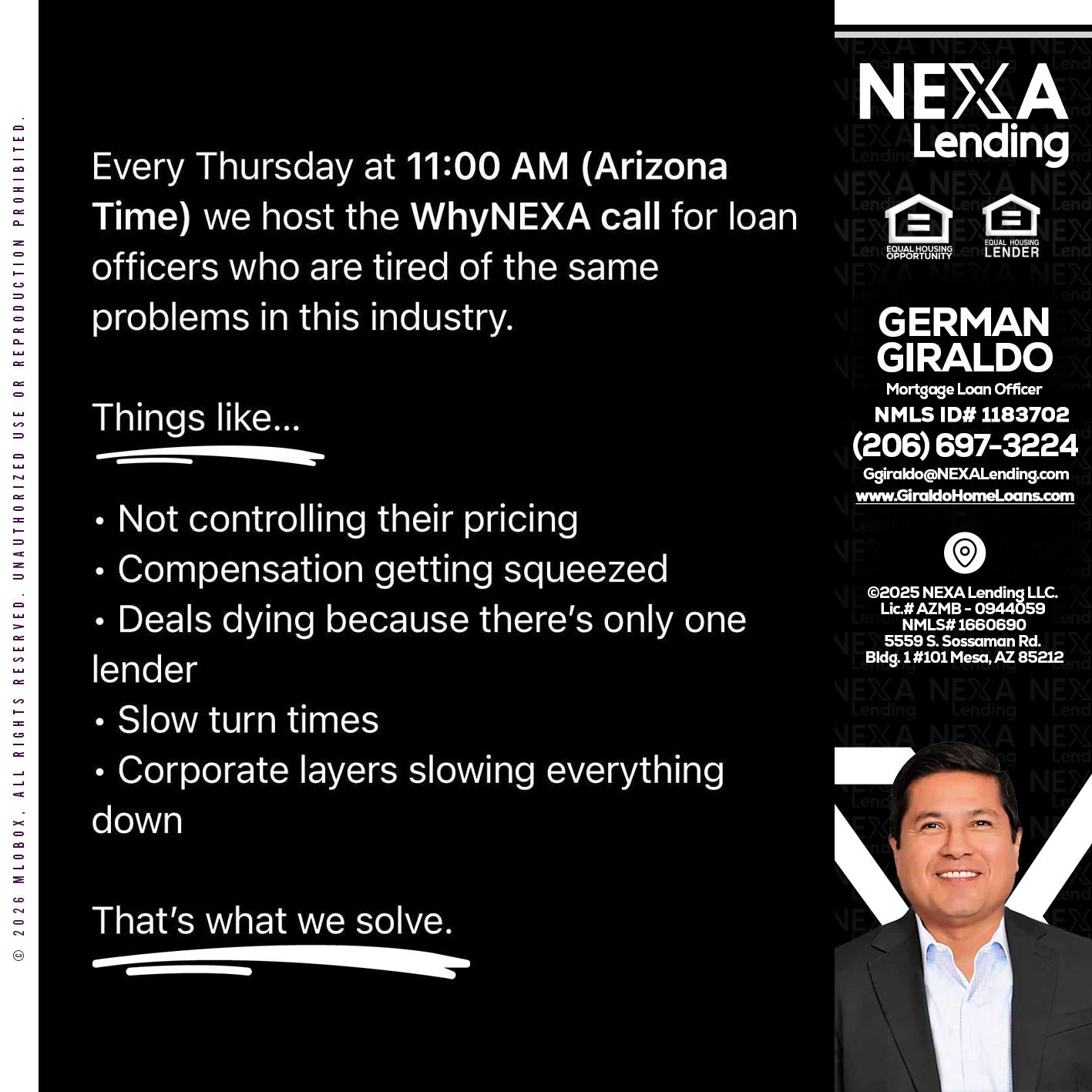 WHY NEXA - German Giraldo -Mortgage Loan Officer