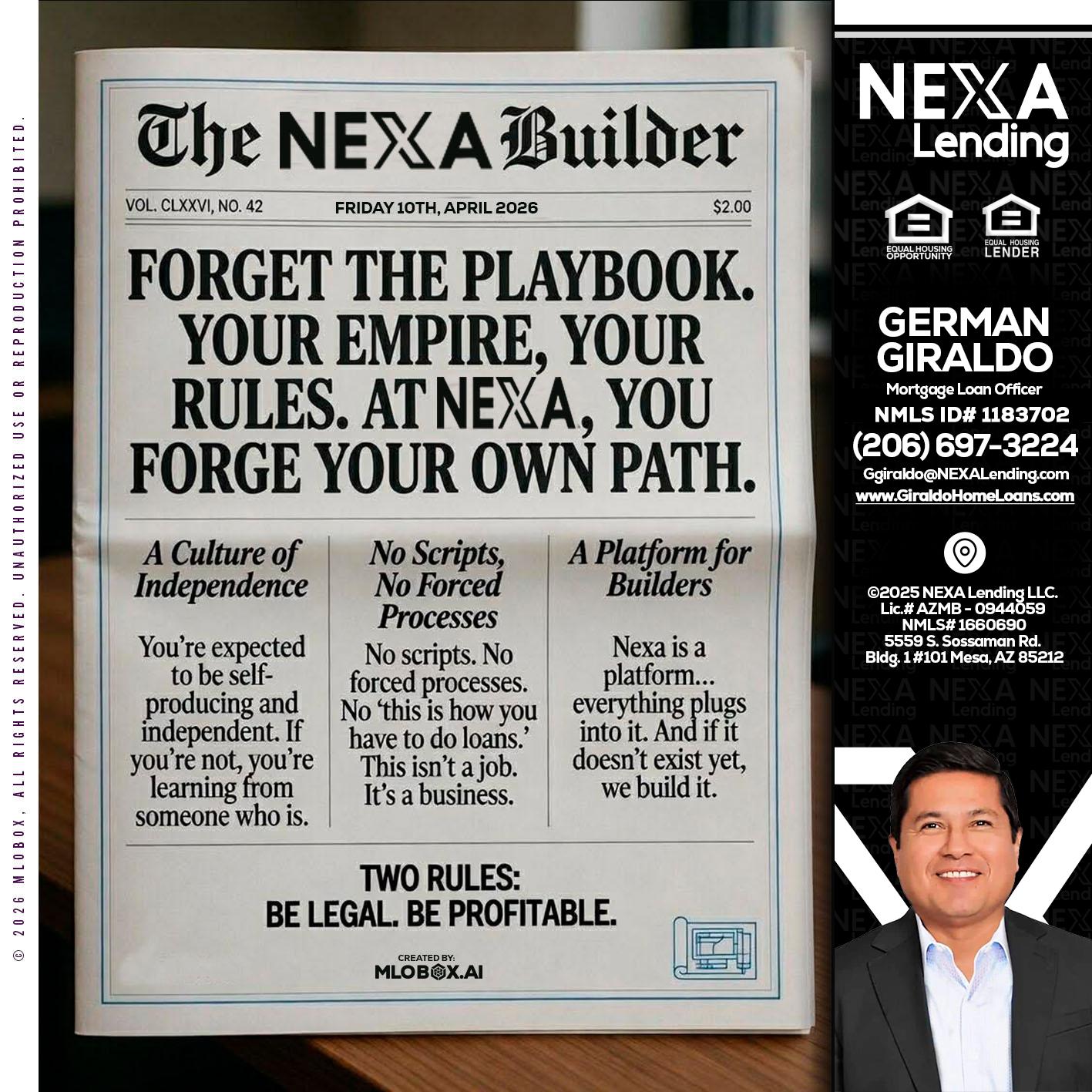 THE NEXA BUILDER - German Giraldo -Mortgage Loan Officer