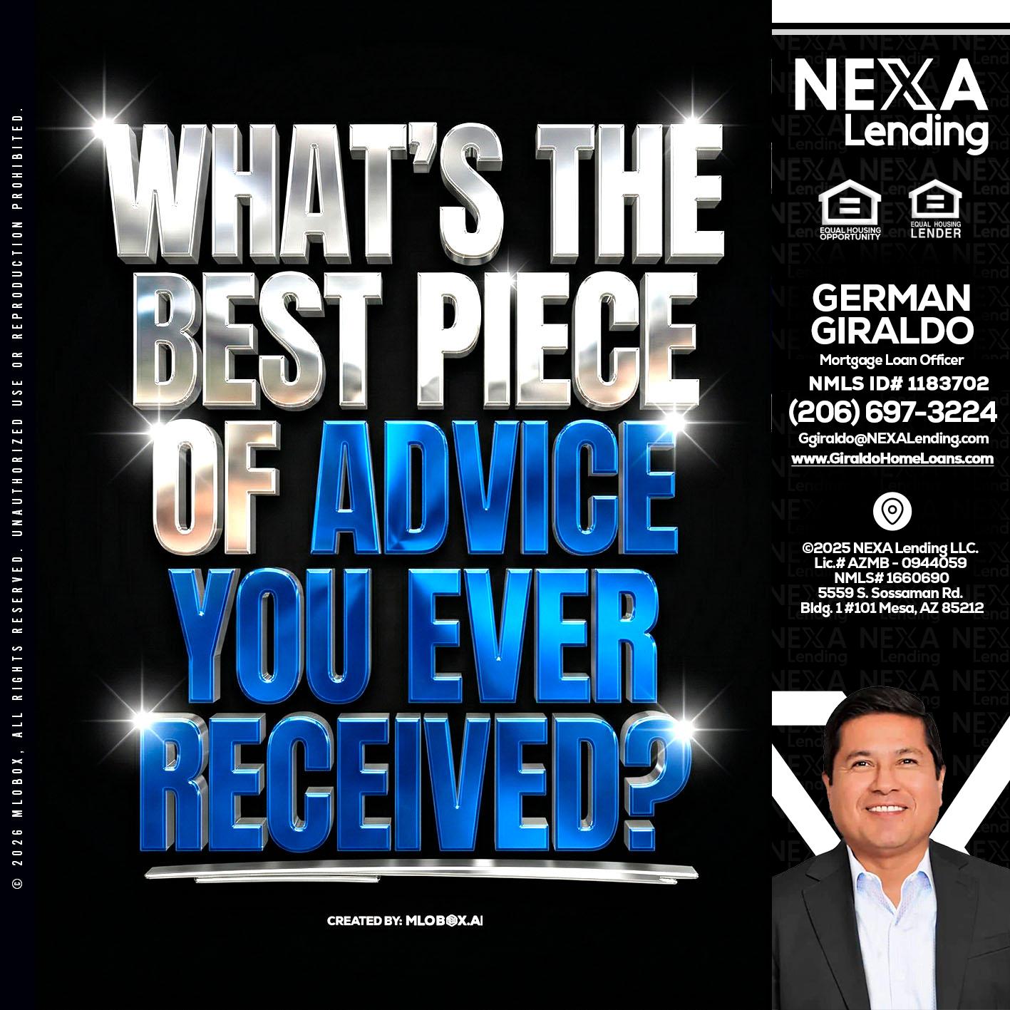 WHATS THE BEST - German Giraldo -Mortgage Loan Officer