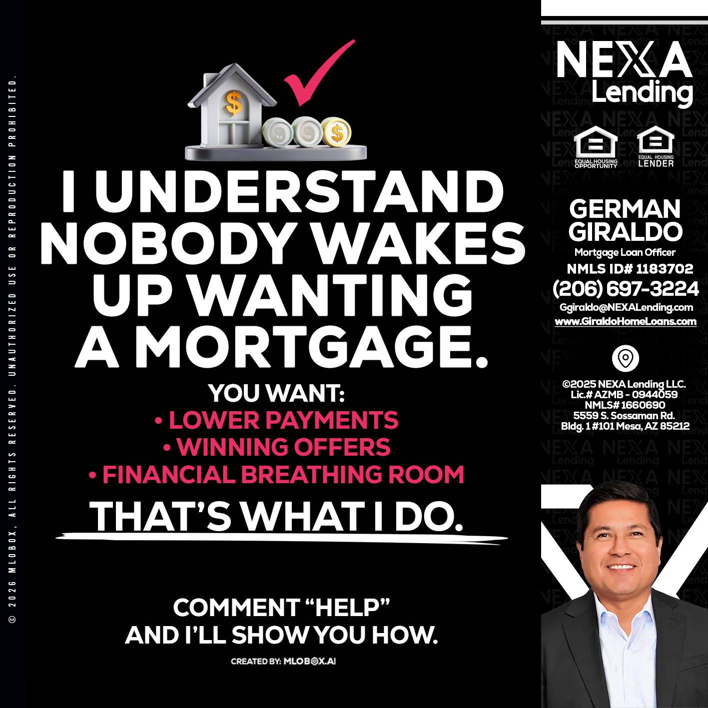 I UNDERSTAND - German Giraldo -Mortgage Loan Officer