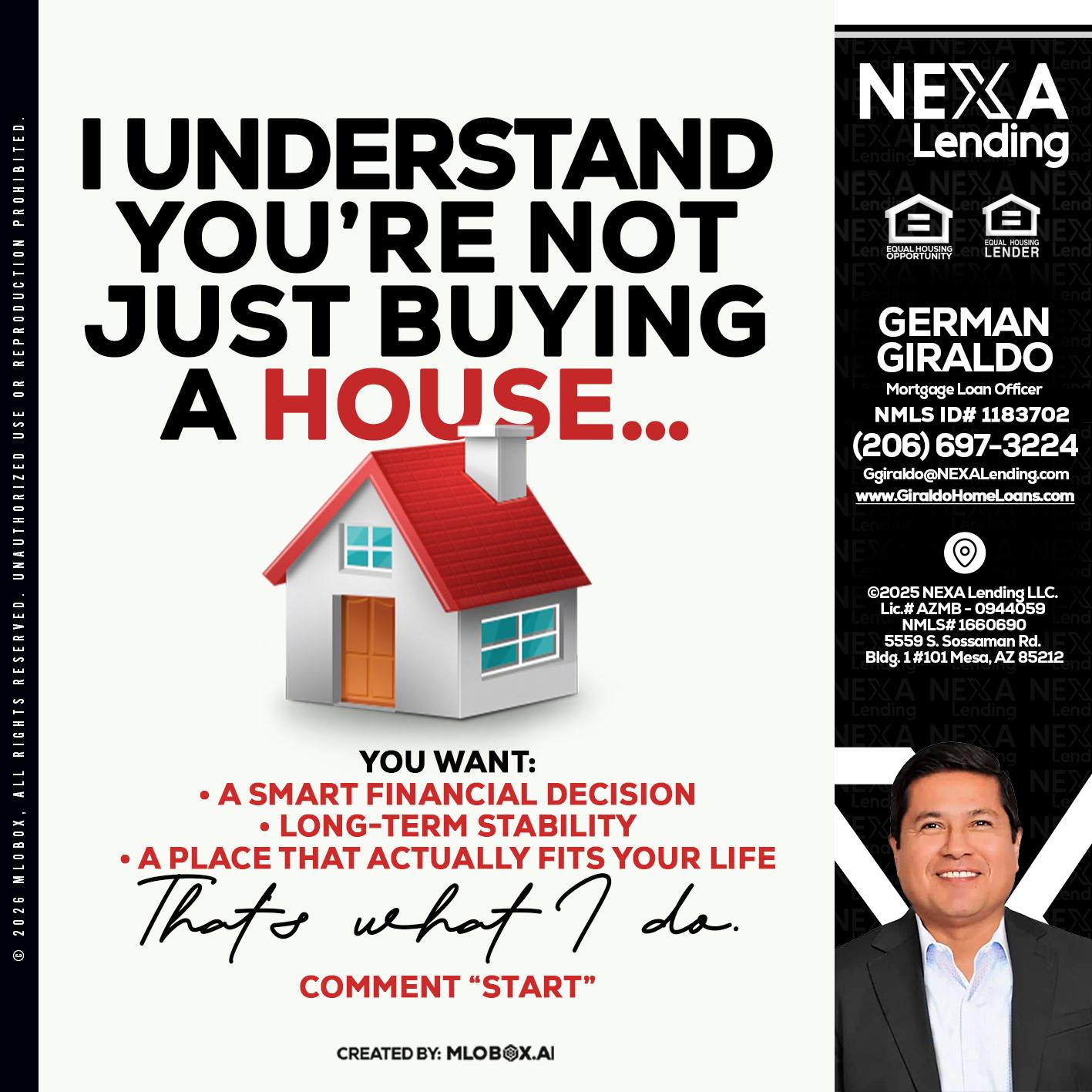 I UNDERSTAND - German Giraldo -Mortgage Loan Officer