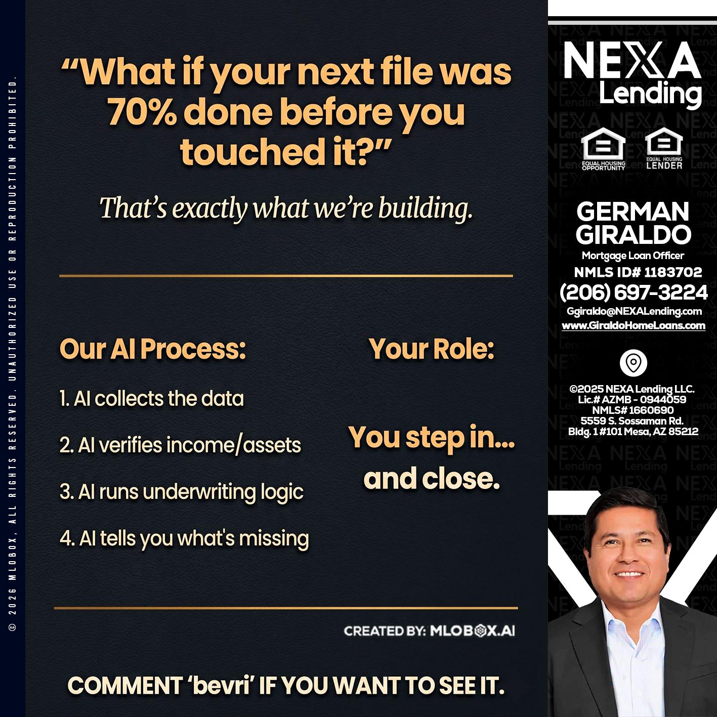 WHAT IF YOUR - German Giraldo -Mortgage Loan Officer