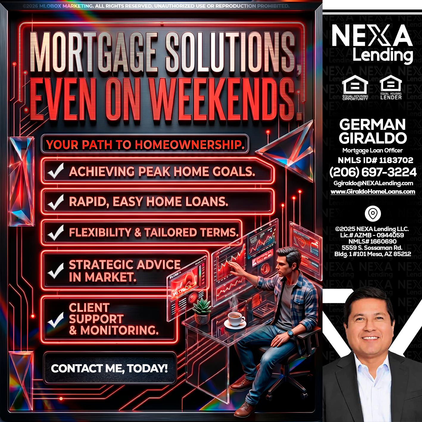 WEEKEND SOLUTIONS - German Giraldo -Mortgage Loan Officer