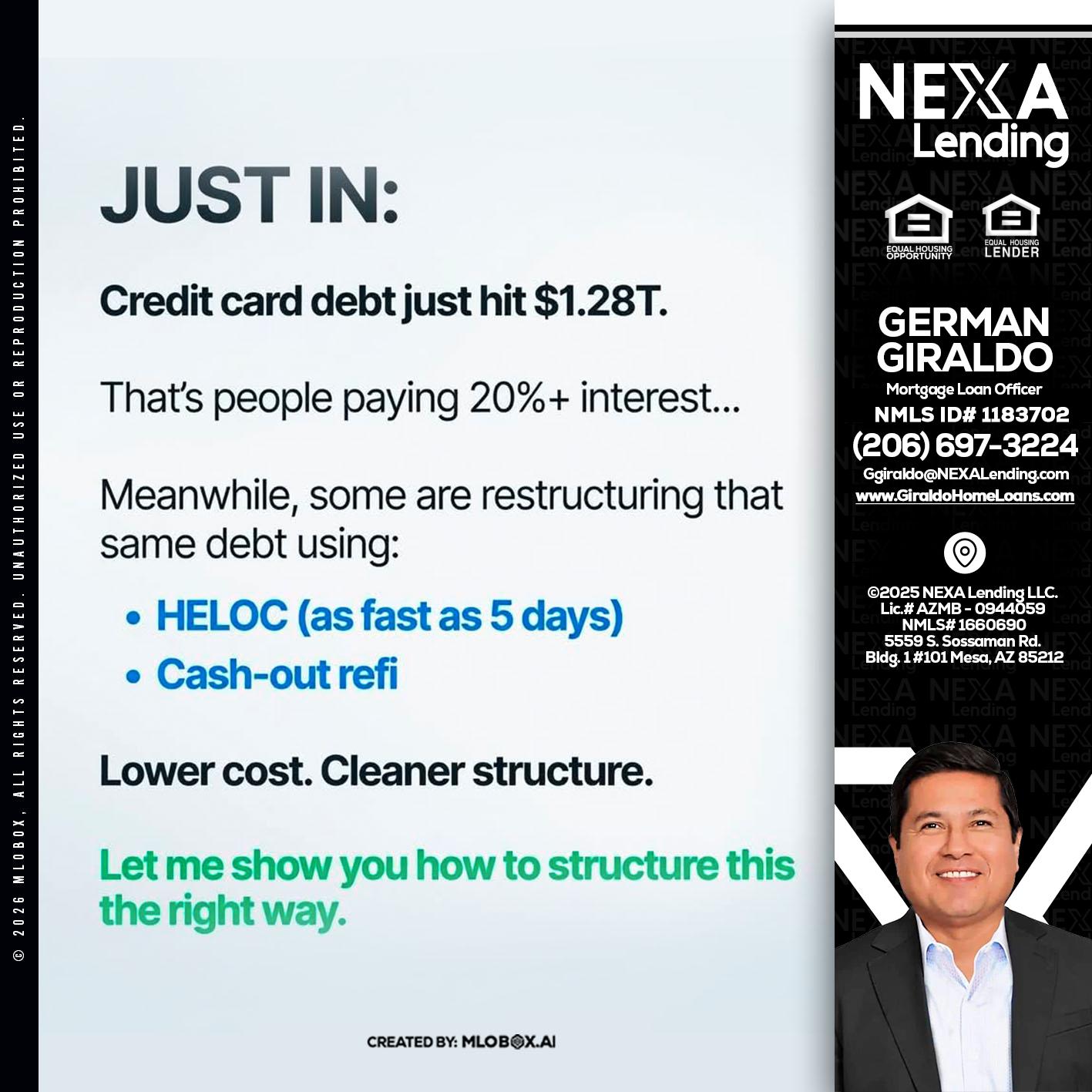 JUST IN - German Giraldo -Mortgage Loan Officer